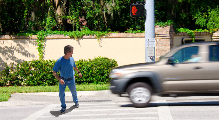 Who is at Fault When a Pedestrian is Hit at a Yellow Light